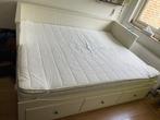 IKEA Hemnes bedbank met 3 lades, Ophalen, Gebruikt, Wit, Tweepersoons