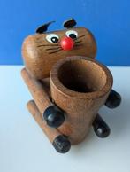 Retro houten kat met prikkers, Verzamelen, Retro, Ophalen of Verzenden, Huis en Inrichting