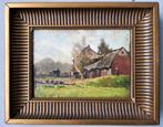 Isidore Meyers 1836 1916 Boerderij Landschap, Antiek en Kunst, Kunst | Schilderijen | Klassiek, Ophalen of Verzenden