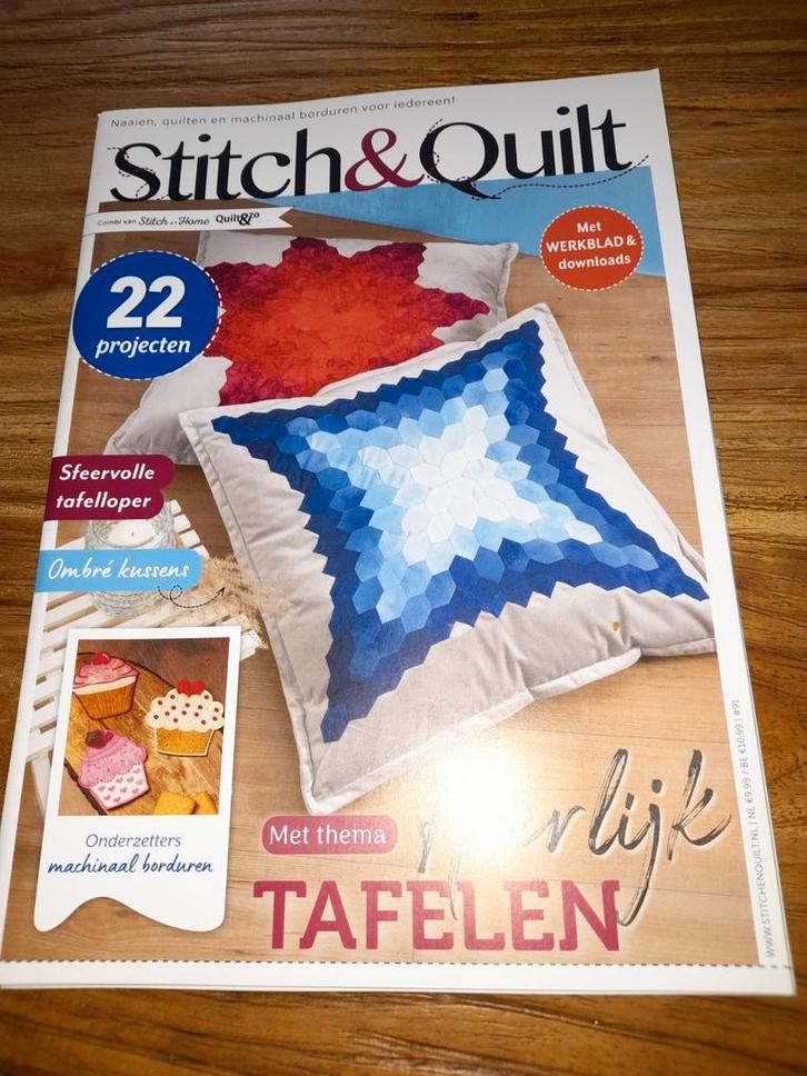 Stitch & Quilt Tijdschrift - Naaien, Quilten, Borduren, Boeken, Tijdschriften en Kranten, Nieuw, Damesbladen, Ophalen of Verzenden