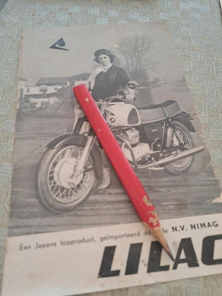 " LILAC "   ' 60er jaren  Motorfiets folder., Motoren, Handleidingen en Instructieboekjes, Overige merken, Ophalen of Verzenden