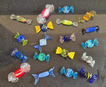 Murano glazen snoepjes 19 stuks beschikbaar voor biedingen
