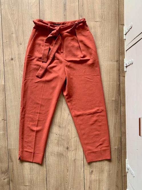 Z.g.a.n. Bruin oranje chino / taille broek, Topshop, maat XS, Kleding | Dames, Broeken en Pantalons, Zo goed als nieuw, Maat 34 (XS) of kleiner