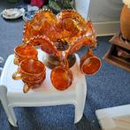 Antiek glazen bowlset bowlstel izgst, Ophalen of Verzenden