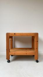 Vintage Grenen Serveerwagen / Trolley, Gebruikt, Vintage, 55 tot 75 cm, Nvt
