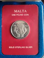 Zilveren Malta Pond Munt 1979, Ophalen of Verzenden, Overige landen, Losse munt, Zilver