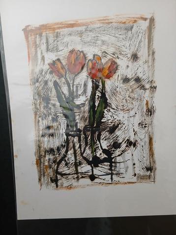 Abstract Tulpen Schilderij beschikbaar voor biedingen