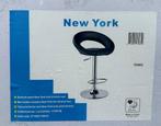 Zwarte Barkruk New York, Huis en Inrichting, Barkrukken, In hoogte verstelbaar, 60 tot 90 cm, Nieuw, Ophalen of Verzenden
