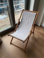 Houten inklapbare strandstoel grijs, Ophalen, Gebruikt, Hout