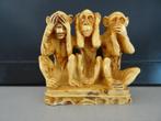 Aapjes horen zien zwijgen - Kunsthars, Verzamelen, Beelden en Beeldjes, Ophalen of Verzenden, Gebruikt, Dier