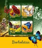 2016 Sao Tomé Fauna Insecten Vlinders en Motten, Ophalen of Verzenden, Postfris, Dier of Natuur