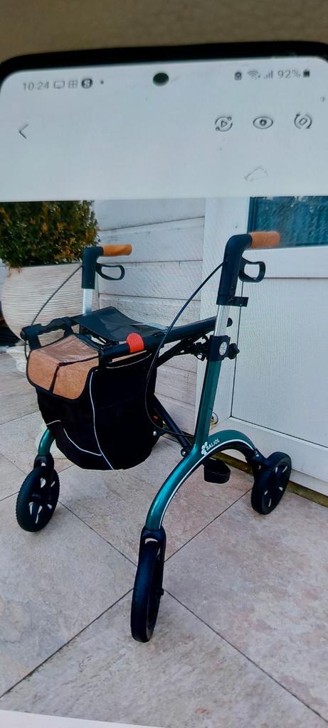 Saljol carbon parelmoer of groen rollator, Diversen, Rollators, Lichtgewicht, Ophalen of Verzenden