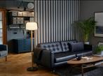 IKEA LANDSKRONA 3-zitsbank – Zwart leer (Grann/Bomstad), Huis en Inrichting, Banken | Bankstellen, Ophalen, Zo goed als nieuw