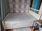 2 persoons bed  slecht 3 jaar oud., Huis en Inrichting, Slaapkamer | Bedden, Ophalen, Gebruikt, Wit, Tweepersoons