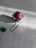 Ster Robijn Ring te Koop, Ophalen of Verzenden, Zilver, Zilver, Dame