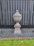 Tuinvaas op sokkel antraciet look, Tuin en Terras, Tuinvazen, Ophalen of Verzenden, Nieuw