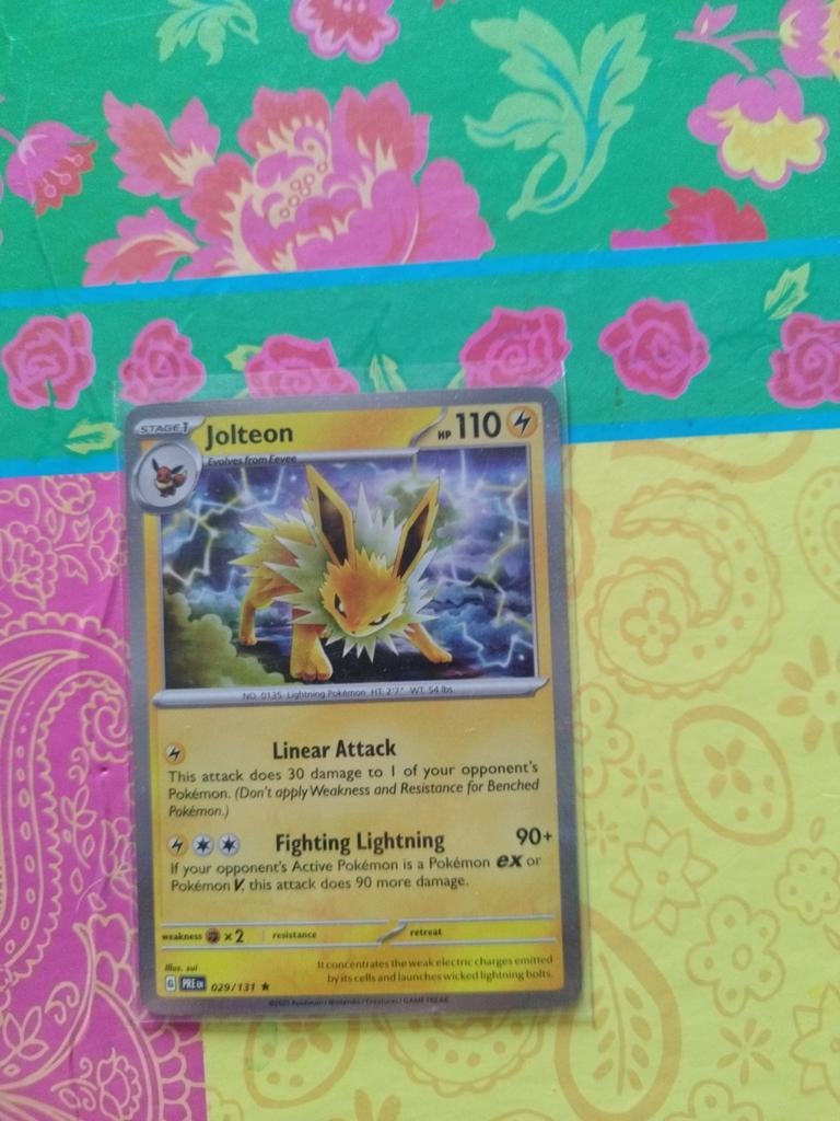 Jolteon Pokemon kaart - Zeldzaam!, Ophalen of Verzenden, Gebruikt, Losse kaart