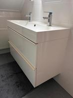 IKEA GODMORGON Badkamermeubel – 100 cm – 2 kranen – Wit, Huis en Inrichting, Badkamer | Badkamermeubels, Ophalen, Gebruikt, 50 tot 100 cm