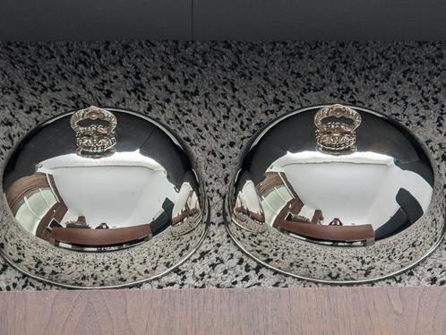 twee mooie verzilverde grote cloches, Antiek en Kunst, Antiek | Goud en Zilver, Verzenden