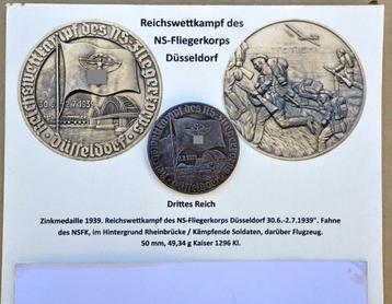 Reichswettkampf NS-Fliegerkorps, medal, postcards, oorkonde, beschikbaar voor biedingen