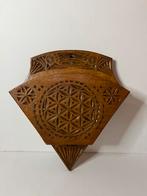 Vintage houten Koffiefilter houder houtsnee werk, Verzenden