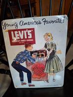 Oude winkel reclame Levi's, Ophalen of Verzenden, Zo goed als nieuw, Reclamebord