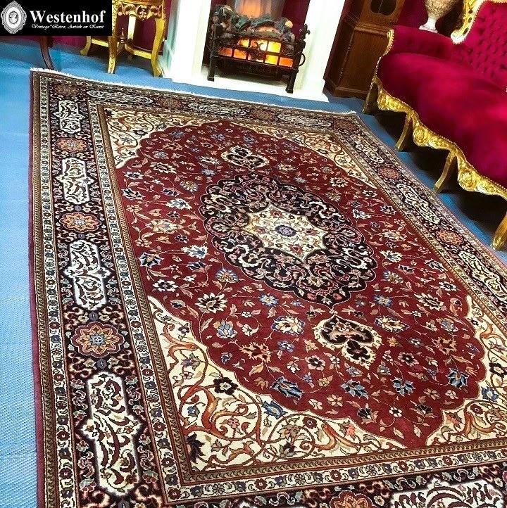 Perzisch tapijt handgeknoopt Tabriz Oosters vloerkleed, Huis en Inrichting, Stoffering | Tapijten en Kleden, Gebruikt, 200 cm of meer