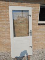Achterdeur hardhout, Doe-het-zelf en Verbouw, Deuren en Horren, Ophalen, Gebruikt, 80 tot 100 cm, 200 tot 215 cm