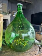 Damigiana wijn gistfles, Huis en Inrichting, Woonaccessoires | Vazen, Ophalen, Minder dan 50 cm, Groen, Glas