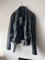 100% real leather jacket / Leren (motor)jas, Ophalen of Verzenden, Zo goed als nieuw, Maat 52/54 (L), Zwart