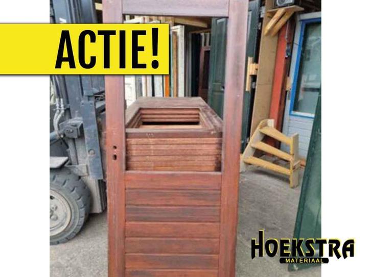 Nieuwe merbau deuren! Slecht €125,- incl. BTW OP=OP, Doe-het-zelf en Verbouw, Deuren en Horren, Nieuw, Buitendeur, Hout, Ophalen