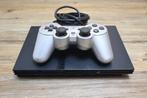 Playstation 2 Slim, Ophalen of Verzenden, Gebruikt, Zwart, Met 1 controller