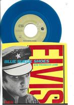ELVIS PRESLEY SINGLE 7" BLUE SUEDE SHOES - BLAUW VINYL, 7 inch, Single, Ophalen of Verzenden, Zo goed als nieuw