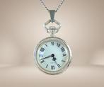 LIVANO vintage/antiek 800 zilveren zakhorloge 835 ketting!, Overige merken, Zakhorloge, Verzenden, 1930 tot 1960