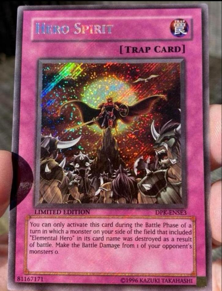 Yu-Gi-Oh! Hero Spirit DPK Limited Promo !, Hobby en Vrije tijd, Verzamelkaartspellen | Yu-gi-Oh!, Zo goed als nieuw, Losse kaart