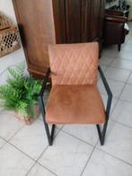 4 Cognac kleur industriele eetkamerstoelen, Huis en Inrichting, Stoelen, Ophalen of Verzenden, Zo goed als nieuw, Bruin, Vijf, Zes of meer stoelen