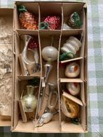 Set antieke kerstballen glas – mondgeblazen (1930–1950), Antiek en Kunst, Ophalen of Verzenden