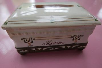 Sigarendoosje keramiek Art Deco stijl jaren 1920-1930 beschikbaar voor biedingen