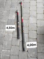 2 werphengels, 4m en 4,5m. Samen €15,-, Ophalen, Gebruikt, Werphengel