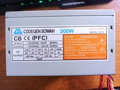 Codegen 300W ATX Voeding – Werkt prima!, Computers en Software, Interne voedingen, Ophalen of Verzenden