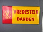 Vredestein banden Langcat Bussum emaille reclamebord, Antiek en Kunst, Ophalen