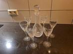 Kristallen karaf met stop en 6 bijpassende glazen, Verzamelen, Ophalen of Verzenden, Zo goed als nieuw, Overige typen