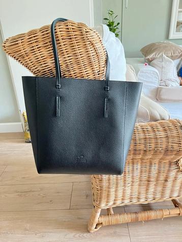 Nieuwe leren shopper van Fred de la Bretoniere – zwart beschikbaar voor biedingen