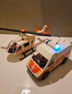 Playmobil ambulance en helikopter, Kinderen en Baby's, Speelgoed | Playmobil, Ophalen of Verzenden, Gebruikt