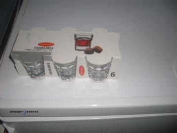 6 nieuwe Casablanca borrel of shot glaasjes beschikbaar voor biedingen