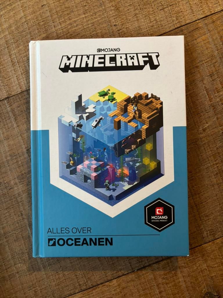 Minecraft boek ‘Alles over oceanen’, Boeken, Ophalen of Verzenden, Zo goed als nieuw