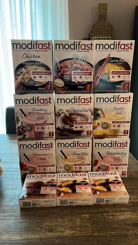 Groot Modifast pakket 58 maaltijden/repen, Sieraden, Tassen en Uiterlijk, Uiterlijk | Dieet en Afvallen, Nieuw, Overige typen