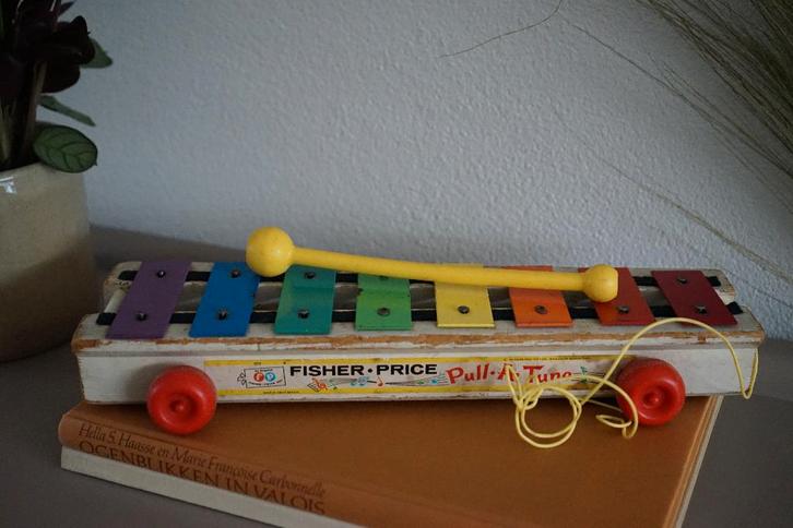 Fisher Price "Pull-a-tune" xylophone uit 1964, Verzamelen, Retro, Overige typen, Ophalen of Verzenden