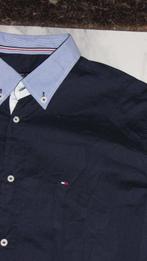 43-44 TOMMY HILFIGER donkerblauw overhemd, Halswijdte 39/40 (M), Zo goed als nieuw, Ophalen