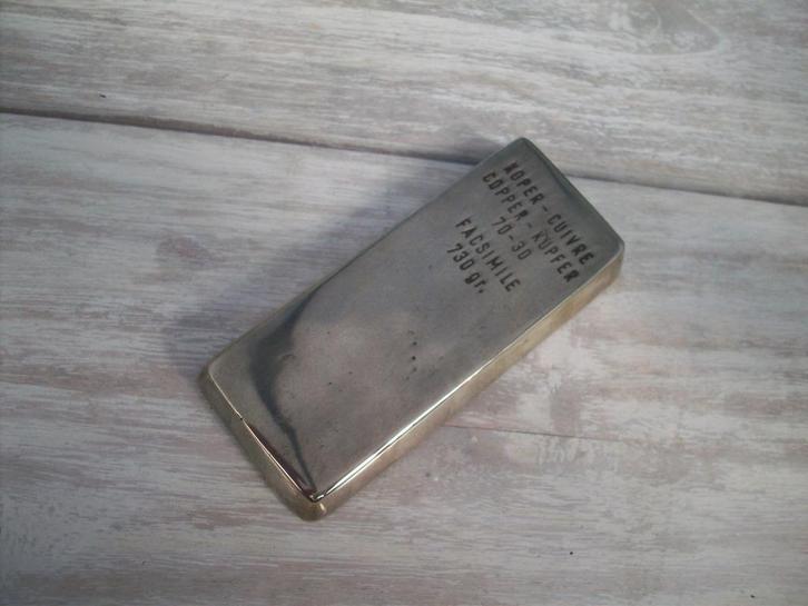 goud staaf maar is wel koper, Antiek en Kunst, Antiek | Koper en Brons, Koper, Ophalen of Verzenden
